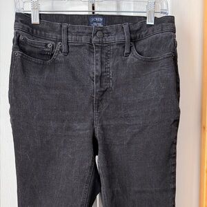 J. Crew Women's Mid Rise Flare Crop Jeans in Washed Black